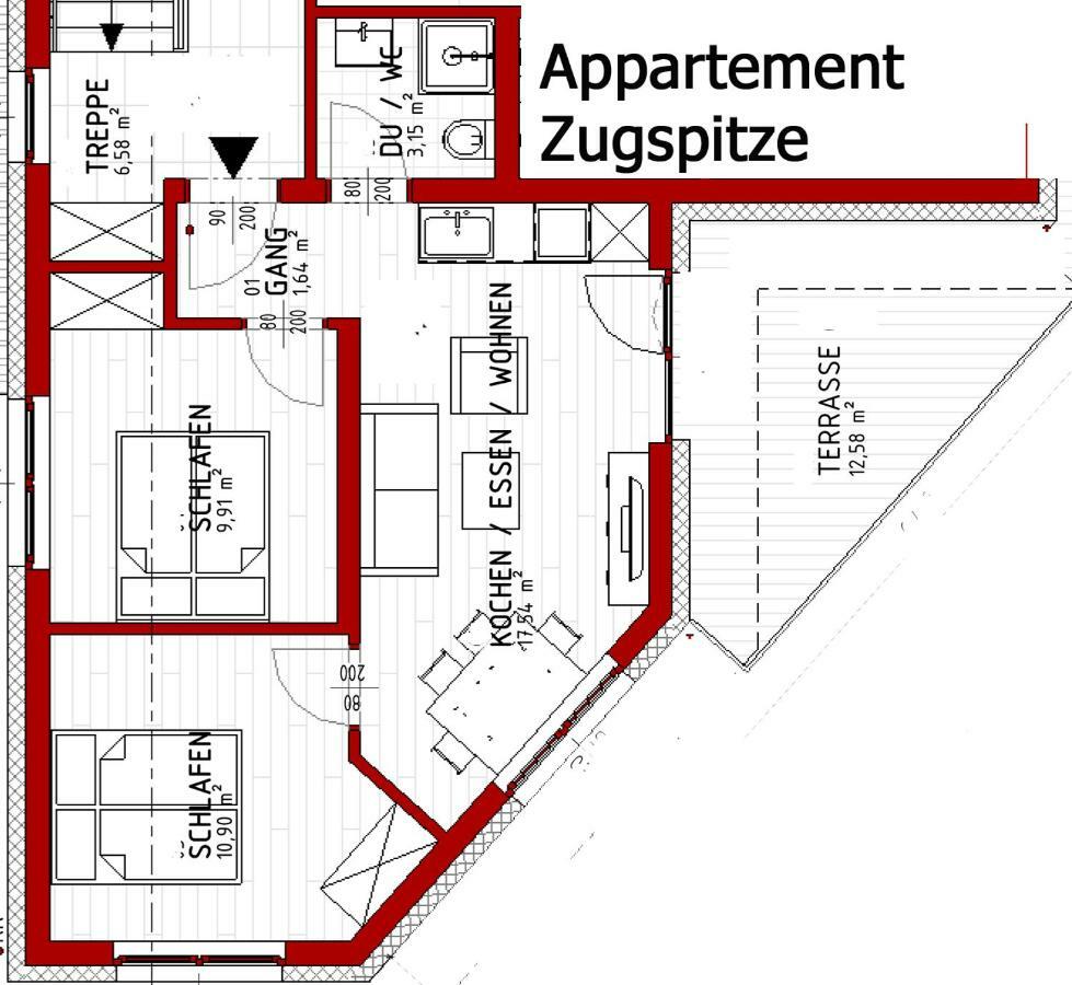 Zugspitzappartements Ehrwald Esterno foto